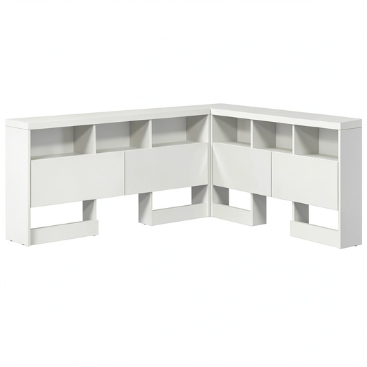 Lit, avec rangement, coloris blanc, pour la chambre