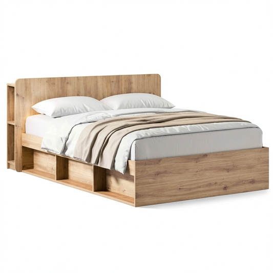 Lit, avec rangement, en chêne, pour la chambre