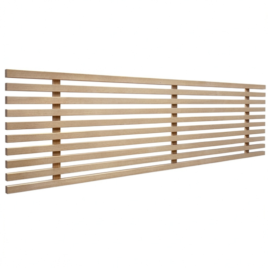 Lit, en panneaux de bois, coloris naturel, pour la chambre