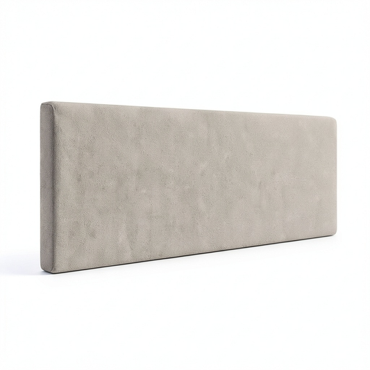 Lit, en tissu, coloris beige, pour la chambre